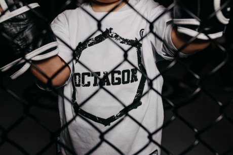 T-shirt dziecięcy Octagon Logo Smash biały
