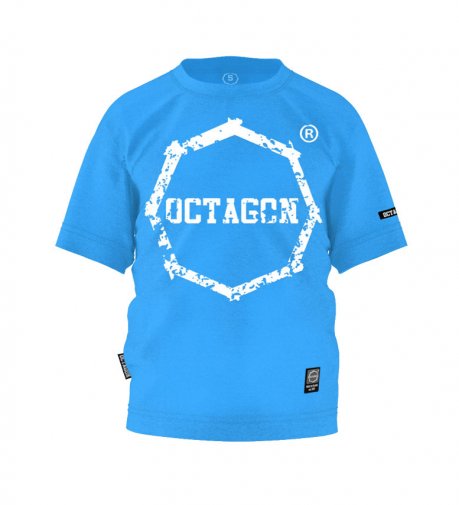 T-shirt dziecięcy Octagon Logo Smash turkusowy