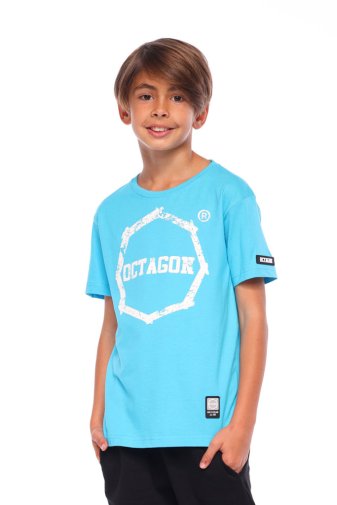 T-shirt dziecięcy Octagon Logo Smash ice