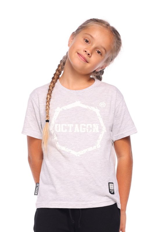T-shirt dziecięcy Octagon Logo Smash grey