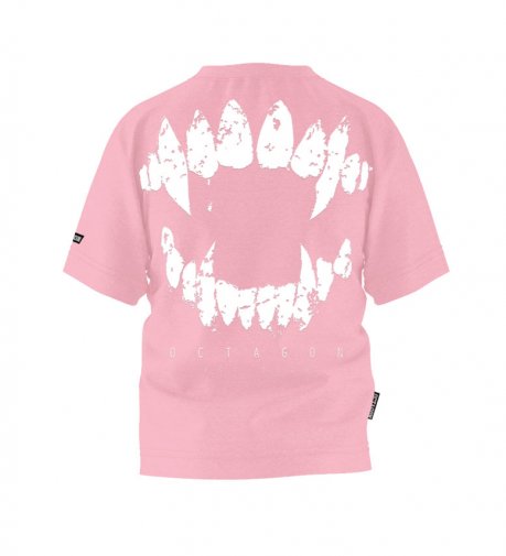 T-shirt dziecięcy Octagon Zęby różowy