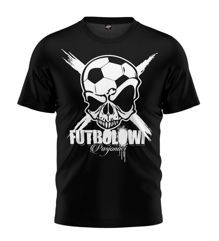 T-shirt Futbolowi Pasjonaci czarny 