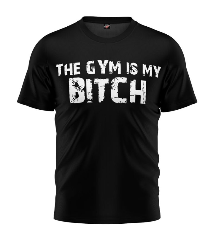 T-shirt Gym Is My Bitch czarny 