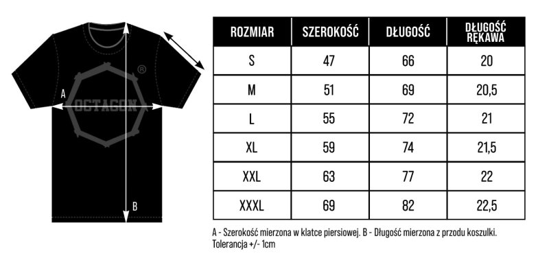 T-shirt Octagon FW Straight black/white