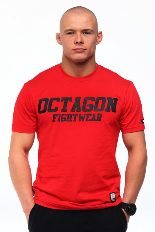 T-shirt Octagon FW Straight red