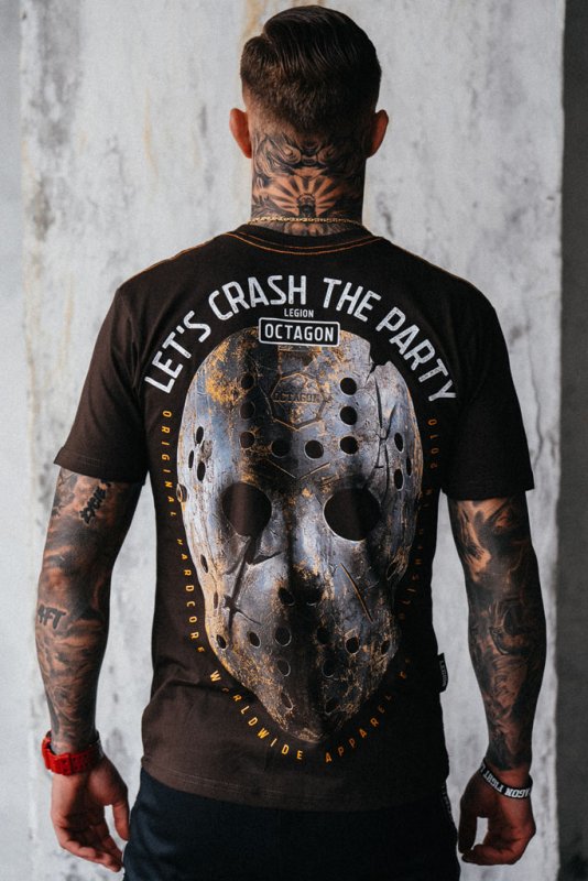 T-shirt Octagon Let's Crash The Party brown 
