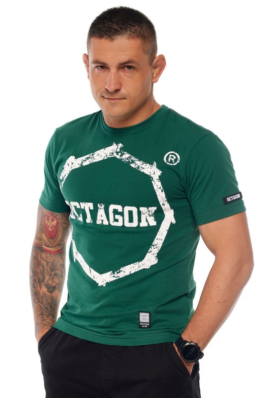 T-shirt Octagon Logo Smash bottle green