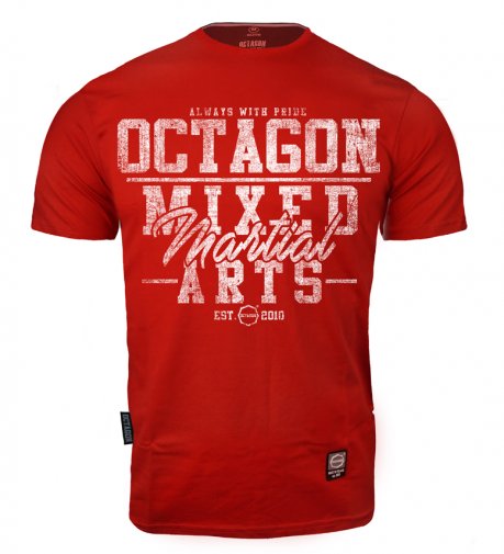 T-shirt Octagon Mixed Martial Arts red