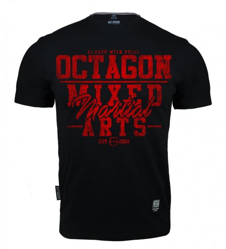 T-shirt Octagon Mixed Martial Arts black/red