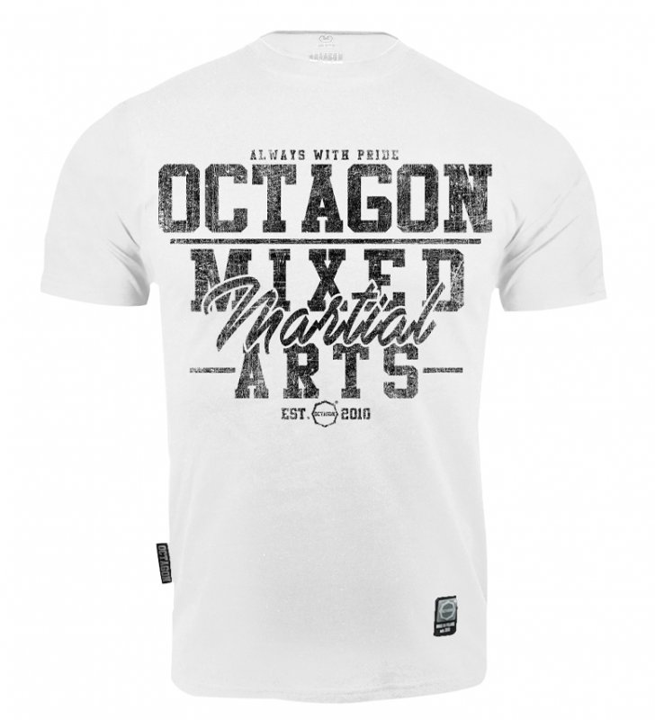 T-shirt Octagon Mixed Martial Arts white