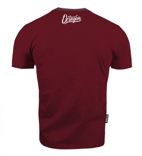 T-shirt Octagon Retro burgund