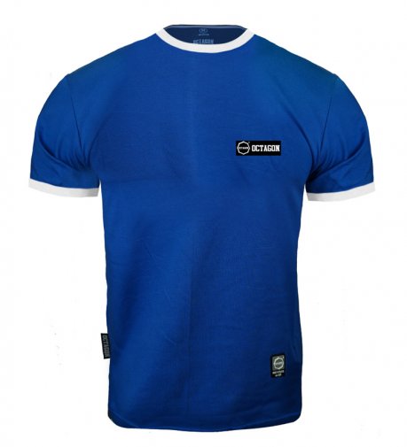 T-shirt Octagon Small Logo Caption blue