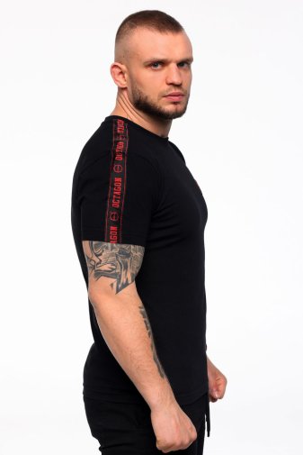 T-shirt Octagon Stripe black/red 