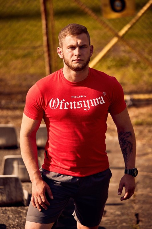 T-shirt Ofensywa x Octagon GOTYK czerwono/biały