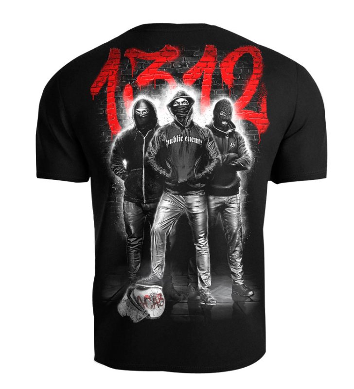 T-shirt Public Enemy 1.3.1.2 black/red OUTLET