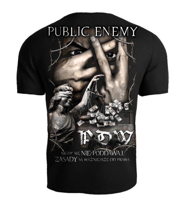 T-shirt Public Enemy PDW Zasady są ważniejsze od prawa OUTLET 