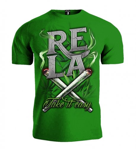 T-shirt Public Enemy RELAX Take it easy zielony