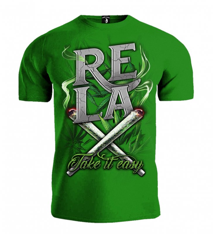 T-shirt Public Enemy RELAX Take it easy zielony OUTLET