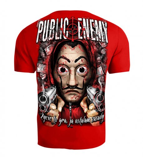 T-shirt Public Enemy Życie To Gra red