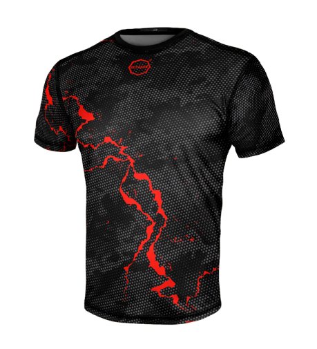 T-shirt Sport Octagon Marble Camo red