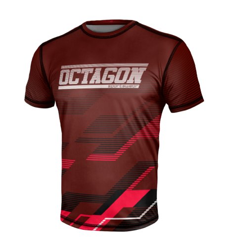T-shirt Sport Octagon Racer burgund