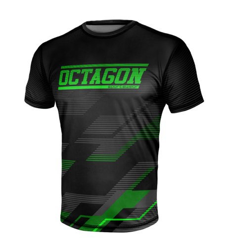 T-shirt Sport Octagon Racer black/green