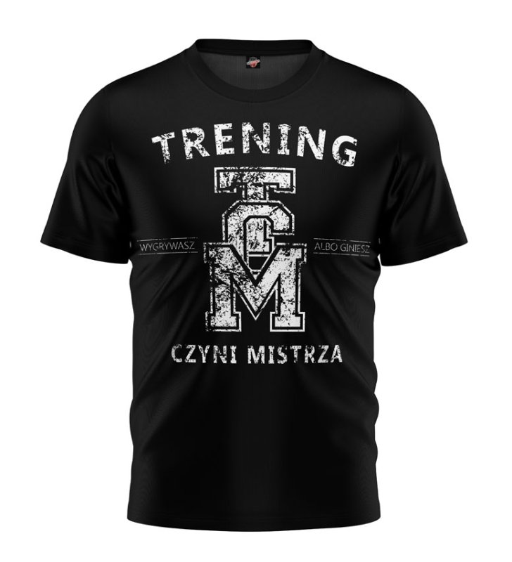 T-shirt TCM Trening Czyni Mistrza czarny