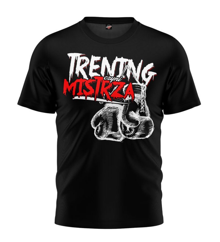 T-shirt Trening Czyni Mistrza Rękawice czarny 