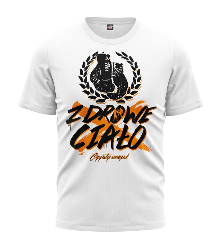 T-shirt Zdrowe Ciało Czysty Umysł biały 