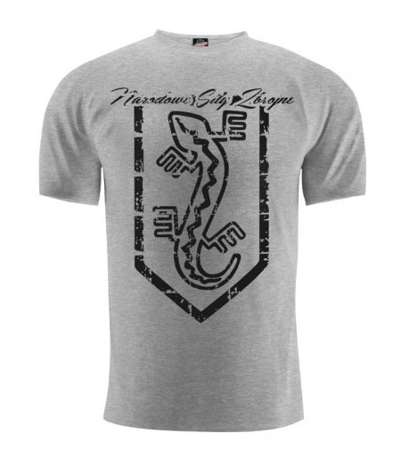T-shirt Związek Jaszczurczy (szary ,czarny nadruk)