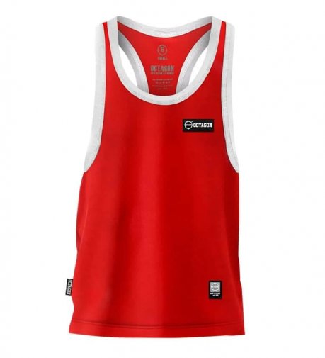 Tank Top Octagon Small Logo Caption red